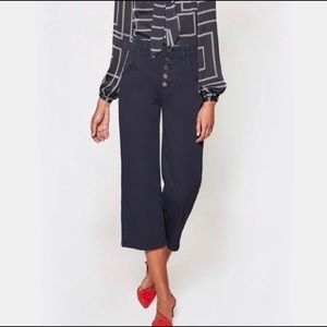 Joie Cassedy Twill Button Front Cropped Pants NWT